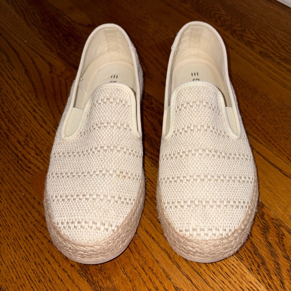 Esprit Slip-On Crochet Woven Espadrille - Cream Nadine